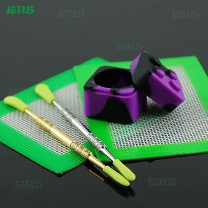 Silicone container jar, mat, tool- 1 set